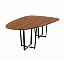 Ver imagem 4 de Mesa de Reunião Orgânica 2,70x1,60m com Pés em Metal e Tampo Bipartido F5 Corporate Marrom/Nogal/Preto