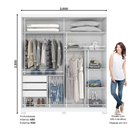 Ver imagem 3 de Guarda Roupa 02 Portas Deslizantes Turin Henn