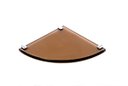 Ver imagem 1 de Porta Shampoo de Canto Curvo em Vidro Bronze Lapidado - Aquabox - 20cmx20cmx10mm