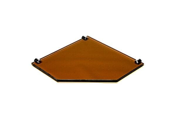 Porta Shampoo de Canto Reto em Vidro Bronze Lapidado - Aquabox ...