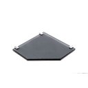 Ver imagem 1 de Porta Shampoo de Canto Reto em Vidro Fumê Lapidado - Aquabox - 20cmx20cmx10mm