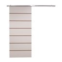 Ver imagem 1 de Porta de Correr Branco Prime Frisada Kit Alumínio F09 - 210x110