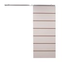 Ver imagem 2 de Porta de Correr Branco Prime Frisada Kit Alumínio F09 - 210x110