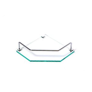 Porta Shampoo de Canto Reto em Vidro Incolor Lapidado - Aquabox - 20cmx20cmx8mm