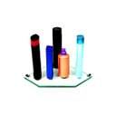 Ver imagem 2 de Porta Shampoo de Canto Reto em Vidro Incolor Lapidado - Aquabox - 25cmx25cmx10mm