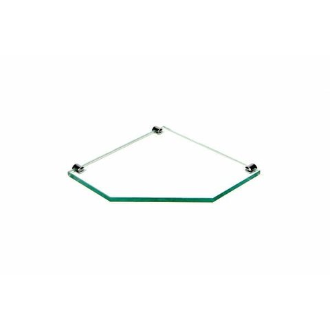 Porta Shampoo de Canto Reto em Vidro Incolor Lapidado - Aquabox - 25cmx25cmx10mm