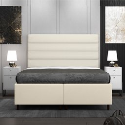 Cabeceira com Base Box Queen 158cm e 2 Mesas de Apoio Hit DIF5 Linho Cru/Corano Bege - Mpozenato - 2