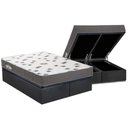 Ver imagem 1 de Cama Box Baú King: Colchão Espuma Ortobom D33 Light Saúde + Base CRC Suede Gray(186x198)