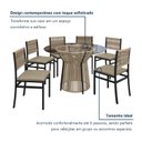 Ver imagem 7 de Conjunto Sala de Jantar Mesa Redonda Tampo de Vidro Valência 120cm com 6 Cadeiras Barcelona