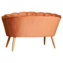 Ver imagem 3 de Namoradeira Poltrona Decorativa Pétala Pé Palito Veludo Terracota - Fm
