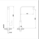 Ver imagem 2 de Torneira para Cozinha de Mesa Bica Movel - Arejador articulado - Madrid WJ-2631-265A