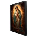 Ver imagem 5 de Quadro Decorativo Virgem Guadalupe em Moldura Caixa TaColado Moldura Trad 1cm Branca sem Vidro 30 x