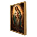 Ver imagem 3 de Quadro Decorativo Virgem Guadalupe em Moldura Caixa TaColado Moldura Trad 1cm Branca sem Vidro 30 x