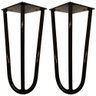 Kit 02 Pés de Ferro Aço Hairpin Legs 15 Cm Preto A01 Sofá Móveis Mesa - Inoviza - 1