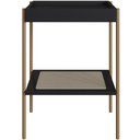 Ver imagem 2 de Conjunto Mesa de Centro e Mesa Lateral para Sala Industrial Indy A03 Nero Dourado
