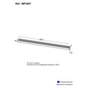 Ver imagem 3 de Kit 2 Puxadores 49,3cm para Armário Cozinha Aéreo 150cm Veneza Multimóveis Mp3087 Preto