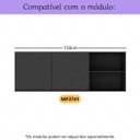 Ver imagem 2 de Kit 2 Puxadores 49,3cm para Armário Cozinha Aéreo 150cm Veneza Multimóveis Mp3087 Preto