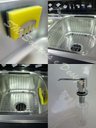 Ver imagem 1 de Kit Lixeira Embutir 5 lts Escorredor, Dosador E Porta Esponja Em Inox 304