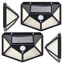 Ver imagem 1 de Luminaria Solar 100 Leds Sensor Presença Andarela Parede Kit 4 Und Casa Iluminaçao Externa Casa