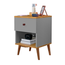 Ver imagem 1 de Mesa De Cabeceira Mudo Box Quarto Cama Naty Cinza Nature