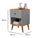 Ver imagem 4 de Mesa De Cabeceira Mudo Box Quarto Cama Naty Cinza Nature