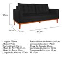 Ver imagem 4 de Sofá 2 Lugares Dubai Suede - Doce Sonho Móveis Sofá 2 Lugares Sofás Preto