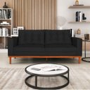 Ver imagem 2 de Sofá 2 Lugares Dubai Suede - Doce Sonho Móveis Sofá 2 Lugares Sofás Preto