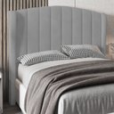 Ver imagem 2 de Cabeceira Casal King Cama Box 195cm Glenda I02 Veludo Cinza - Mpozenato