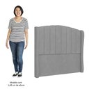 Ver imagem 5 de Cabeceira Casal King Cama Box 195cm Glenda I02 Veludo Cinza - Mpozenato