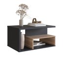 Ver imagem 3 de Mesa de Centro Emovell B92 Preto Montana MDP com Nicho e Tampo 25 mm