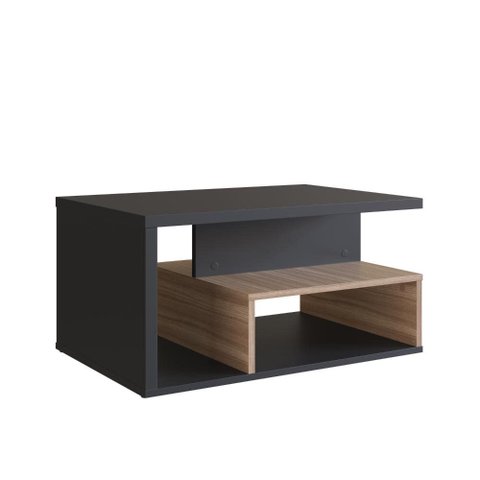 Mesa de Centro Emovell B92 Preto Montana MDP com Nicho e Tampo 25 mm
