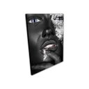 Ver imagem 2 de Quadro 90x60cm Mulher Mão Boca Prata Canvas