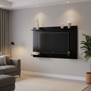 Ver imagem 1 de Painel de Tv Suspenso Moderno Mdf 4 Prateleiras Tvs até 43"
