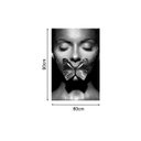 Ver imagem 3 de Quadro 90x60cm Mulher Borboleta Boca Prata Canvas