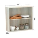 Ver imagem 3 de Armário Luciane 80cm 2 Portas Luci Legno Crema C/Nogueira