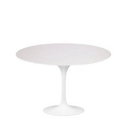 Mesa de Jantar Saarinen Tulipa Redonda - 80 Cm - Laca Acetinada Branca - 1