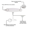 Mesa de Jantar Saarinen Tulipa Redonda - 80 Cm - Laca Acetinada Branca - 4