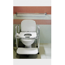 Ver imagem 2 de Cadeira Sanitária Poliéster Pcd Multiuso Suporta 150kg