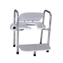 Ver imagem 1 de Cadeira Sanitária Poliéster Pcd Multiuso Suporta 150kg