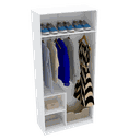 Ver imagem 1 de MODULO CLOSET CABIDEIRO E NICHOS A2,20 M299.B (CLOSET LOJA) MUNDI MOVEIS