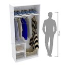 Ver imagem 6 de MODULO CLOSET CABIDEIRO E NICHOS A2,20 M299.B (CLOSET LOJA) MUNDI MOVEIS