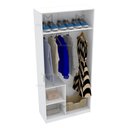 Ver imagem 5 de MODULO CLOSET CABIDEIRO E NICHOS A2,20 M299.B (CLOSET LOJA) MUNDI MOVEIS