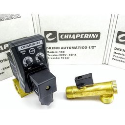 Purgador Eletrônico Dreno Automático + Filtro Y - 1/2 - 220v - 5