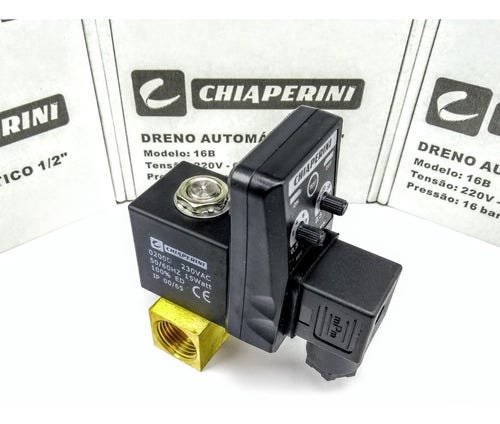 Purgador Eletrônico Dreno Automático + Filtro Y - 1/2 - 220v - 6