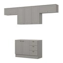 Ver imagem 2 de Cozinha Compacta 4 Peças 100% MDF 7 Portas 3 Gavetas Americana Henn