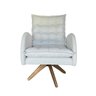 Poltrona Paris Giratória em Boucle Estofada Escritório Sala:off White - 2