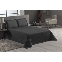 Cobre Leito Veneza 4 Peças Lençol Elastico Casal Preto - 1