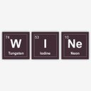 Ver imagem 1 de Placas em Acrílico Escrito Vinho em Forma de Tabela Periódica com 3 Unidades