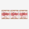Placas em Acrílico escrito Bacon em forma de Tabela Periódica com 3 Unidades - Branco navajo - 1