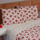 Ver imagem 3 de Cobre Leito Casal 1 Peça Esmeralda 100% Algodão Percal 150 Fios:vermelho